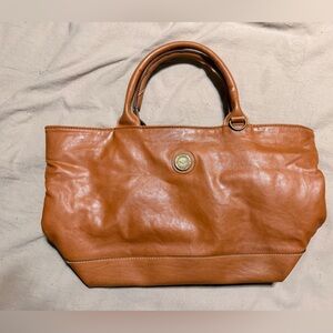 Capezio Brown Faux Leather Tote Bag Vintage